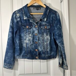 Project E Blue Acid-Wash Jean Jacket